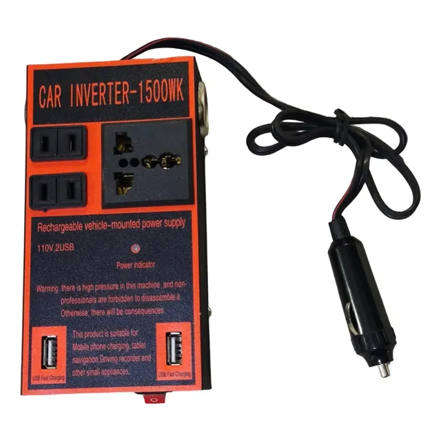 Inversor Corriente Cigarrera Automovil 12v A 110v Puerto Usb
