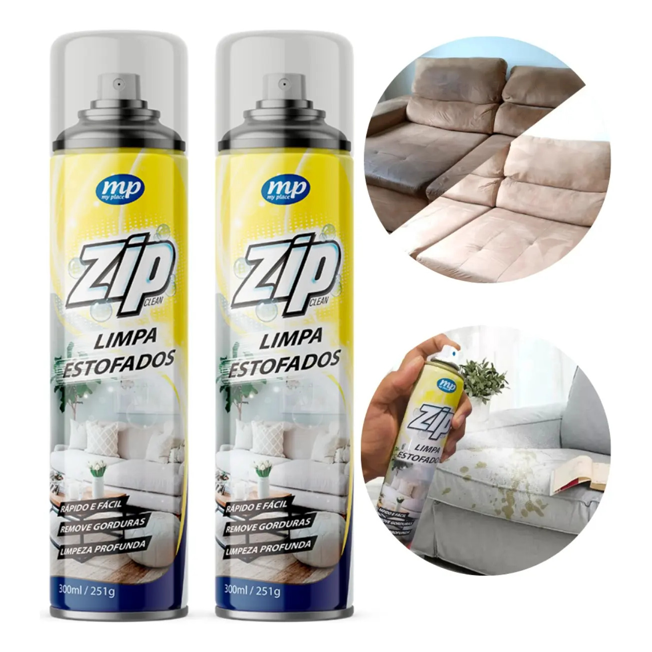 2 Spray Limpa Estofado (sofás, cadeiras, estofado automotivo, colchões, etc)