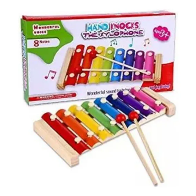  Xilofono Metalofono 8 Notas De Madera Para Niños Y Niñas