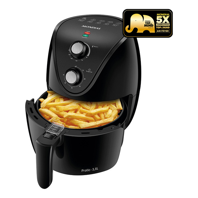 Fritadeira Elétrica Ar Af-35-bf Air Fryer 3,5l Preta Mondial