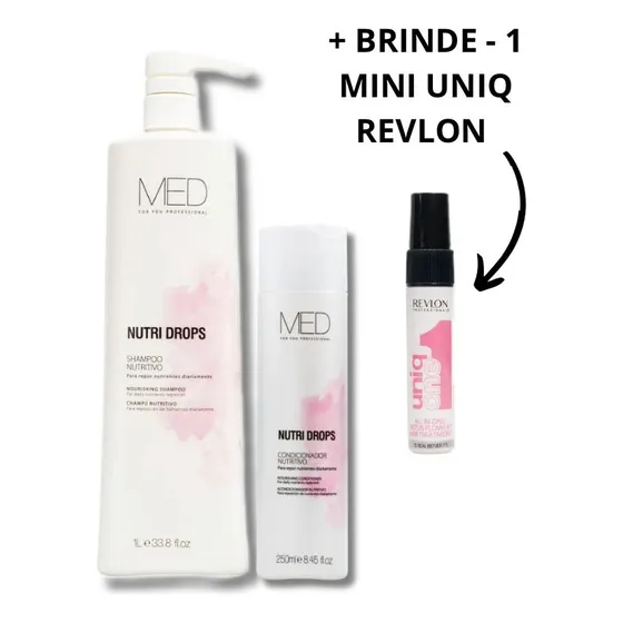 Med For You Nutri Drops Shampoo 1l + Condicionador 250ml
