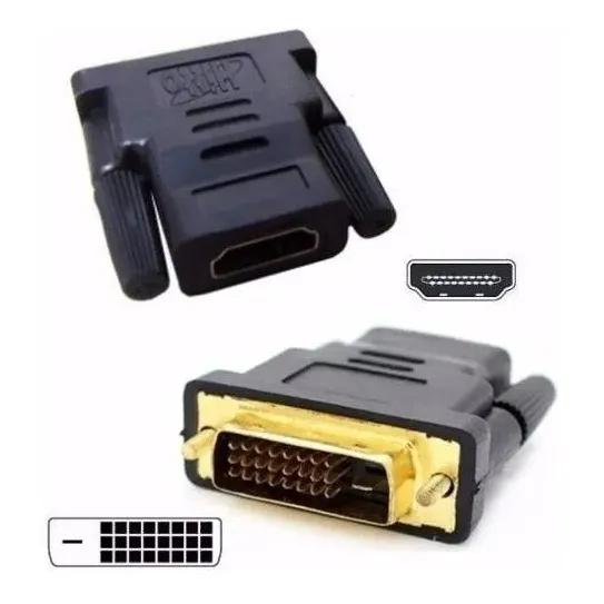 Adaptador Convertidor Dvi 24+1 Pines Macho A Hdmi Hembra Pc
