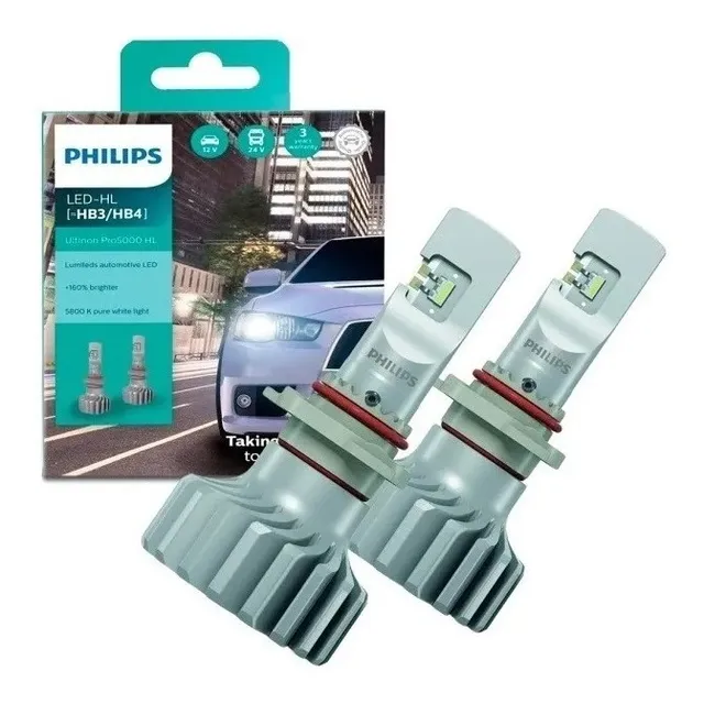Par Lâmpada Led Philips Farol Neblina 6000k Hb3 Hb4 Ultinon