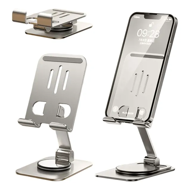 Soporte Base Para Celular Escritorio Rotación Plegable 360