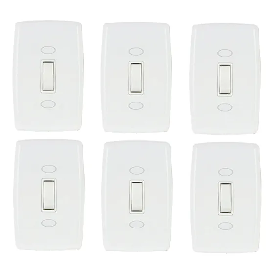 Interruptor Paralelo Three Way Apagador De Luz 4x2 Safira 6u