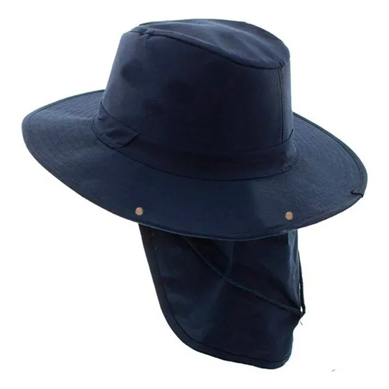 Sombrero Safari En Dril Protección Sol Cuello Solapa Playa