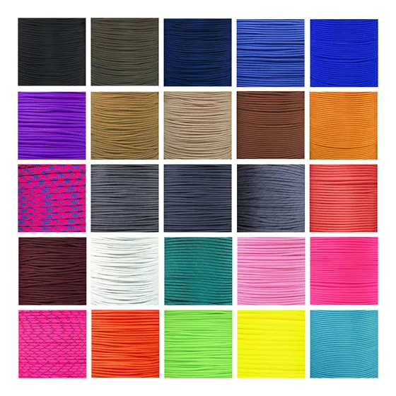 Cuerda Paracord 550 Tipo 3 Corte 5 Metros 4mm +80 Colores