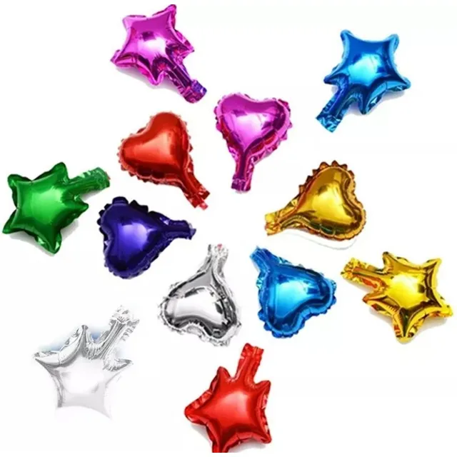 Globo Metálico De Estrella Y Corazones De 5'para Decoracione
