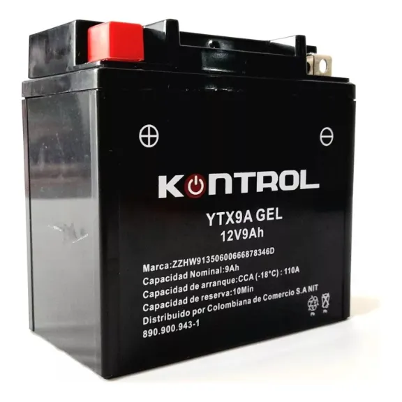 Batería Moto Pulsar 220 Apache Rtr 160 200 Kontrol Ytx9a Gel