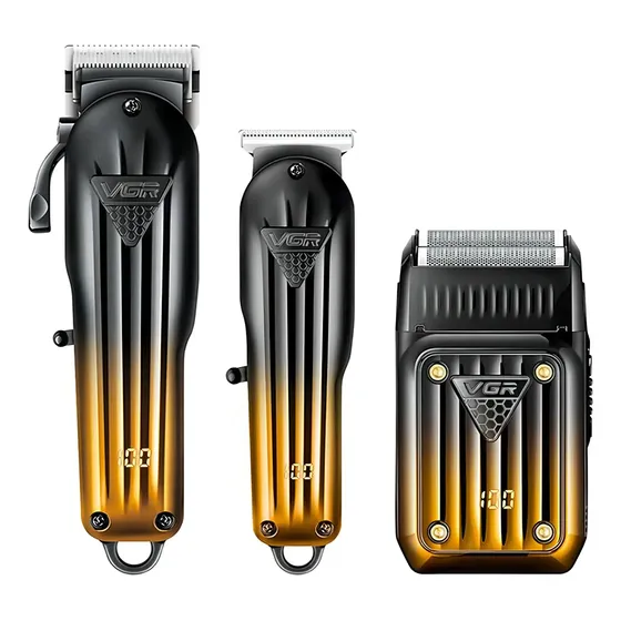 Kit Cortadora Pelo Trimmer Shaver 3en1 Profesional Vgr V-644 Color Negro Y Dorado | Cuotas sin interés