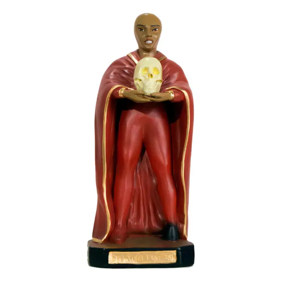 Imagem Escultura Exu João Caveira 20 Cm Gesso Umbanda Cor Único