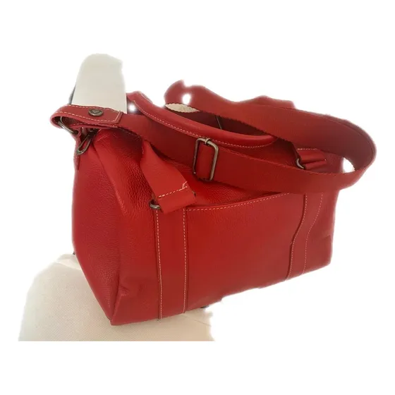Bolsa Uncle K Original,sem Uso. Vermelha Lisa Níquel Vermelha
