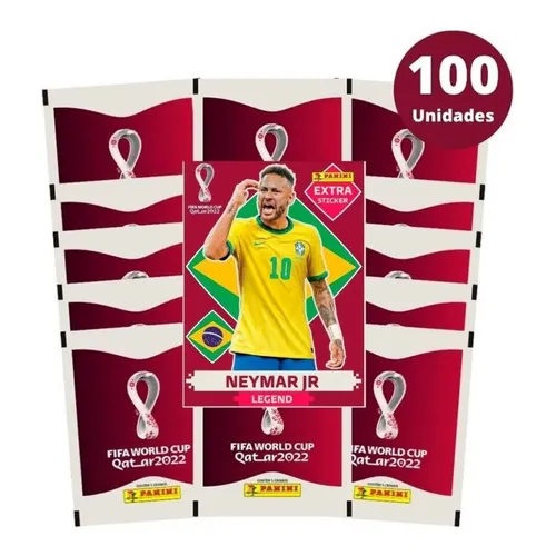 Kit 100 Figurinhas Sem Repetição Do Álbum Copa Do Mundo 2022
