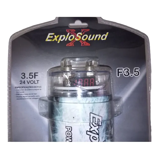 Mega Capacitor 2 Farad Competição Até 3500 Rms Trio Grave Fb