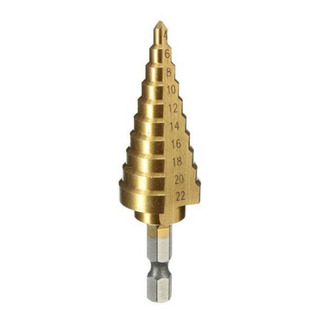 Broca Cónica Hss Step De 4 A 22 Mm Con Hexágono K Para Talad Broca Cónica Hss Step De 4 A 22 Mm Con Hexágono K Para Talad