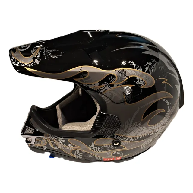Casco Antiparra Moto Cross Max V320 Graficas Atv Talle M