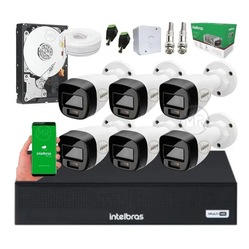 Kit 6 Câmeras Wifi Interna E Externa C/ Nvd 8 Canais Hd 1tb