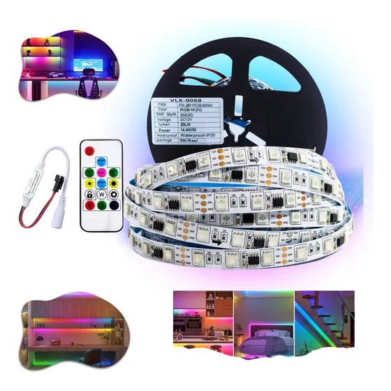Fita Led Endereçável 5 Metros Ws2811 12v 300 Leds Ip20 60smd Cor Da Luz Rgb