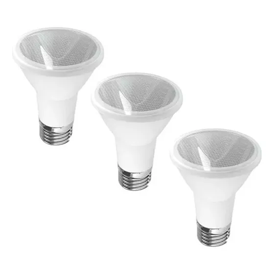Kit 3 Lâmpada Par20 2700k Luz Quente Ip65 Prova D'água Luz Branco-quente 127/220V