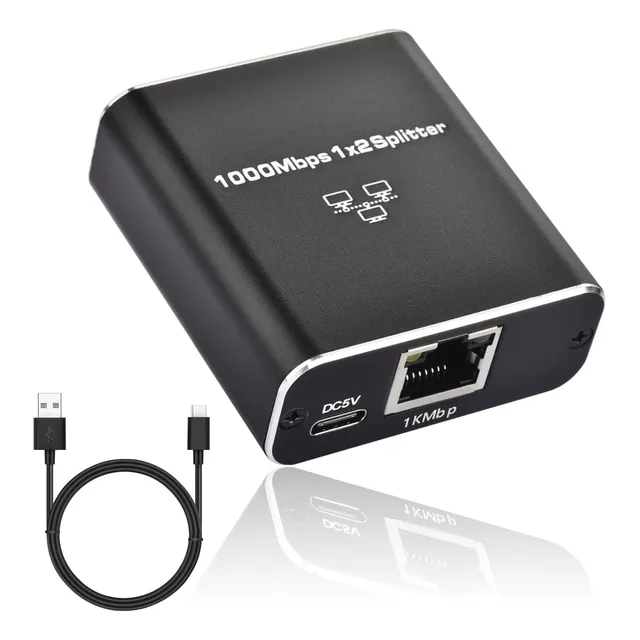 Splitter Ethernet Alta Velocidad 1000 Mbps - Duplica Cnx Lan
