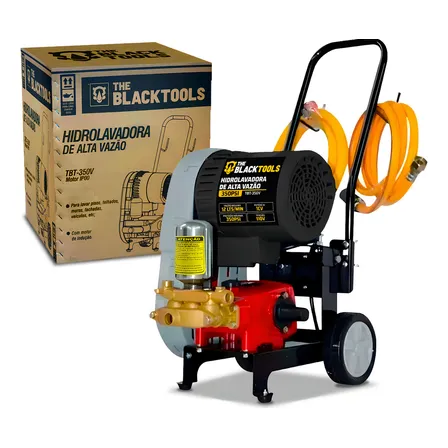 Lavadora De Alta Pressão Equipado Motor 1hp 350 Libras Monofásico Tbt-350v The Black Tools Cinza/vermelho/preto 127v 60hz