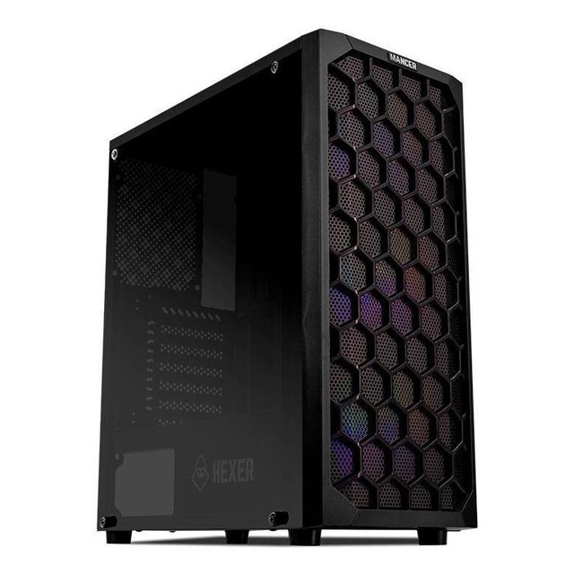 Gabinete Gamer Mancer Hexer, Rainbow, Mid-tower, Lateral De Vidro, Com 3 Fans Gabinete Gamer Mancer Hexer, Rainbow, Mid-tower, Lateral De Vidro, Com 3 Fans