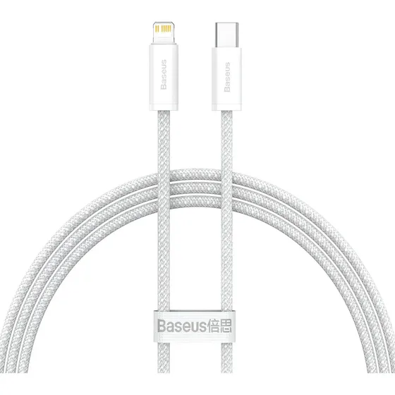 Cabo Turbo Baseus P/ iPhone Usb-c P/ Lightning 20w 1m branco