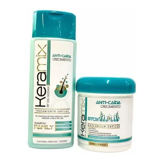 Shampoo Y Mascarilla Keramix Anti Caída Crecimiento
