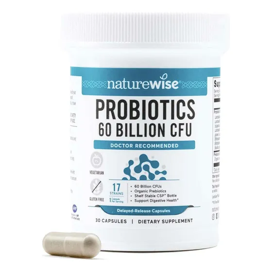 Suplemento Naturewise Probioticos 60billion 30 Capsulas Sabor Sin Sabor