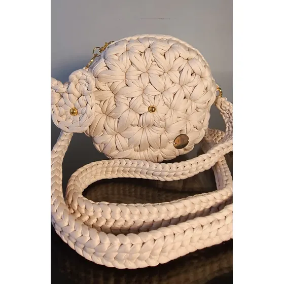 Bolso Tejido A Crochet En Trapillo (venecia)