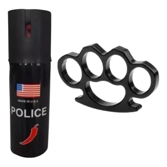 Kit Defensa Personal Manopla Y Gas Paralizante Protección