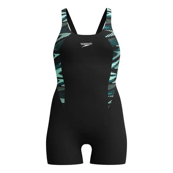 Traje De Natacion Con Short Speedo Negro/verde