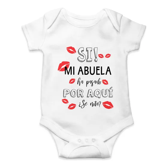 Body Para Bebé Regalo De La Abuela Diseño Con Besos