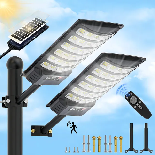 Lámparas Led Solar Exterior Jardín Luminaria Luz Solar 2pack,lámpara Led Solar Exterior 3000w Suburbana Alumbrado Público