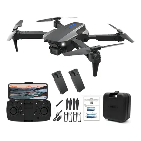Drone Pro Full Hd Dobrável Wi-fi Câmera Completo 2 Baterias Preto -pro Full Fotografia Aerea Iniciantes Brincar