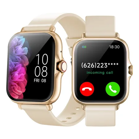 Reloj Smartwatch Deportivo Con Llamadas Bluetooth Dorado