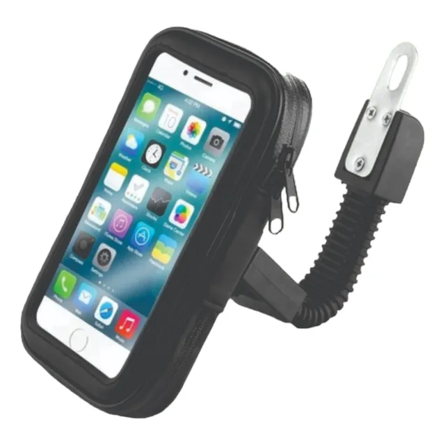 Soporte Impermeable Celular 13.5x 7cm Para Espejo De Moto