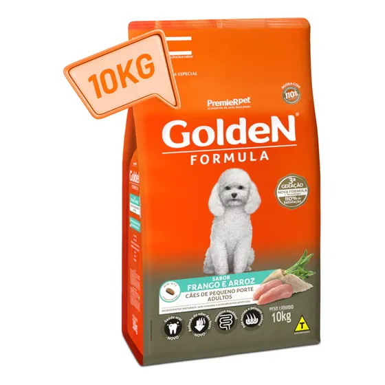 Golden Formula Cães Mini Bits Adultos 10kg Frango & Arroz