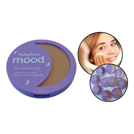 Pó Compacto Facial Cobertura Leve Natural Textura Aveludada