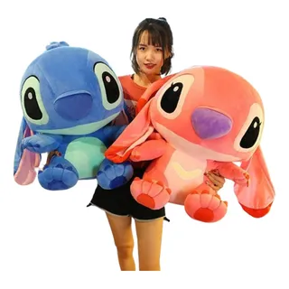 Pelúcia Lilo Stitch 65 Cm Grande Antialérgico Cor Azul