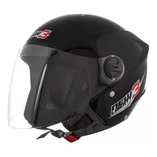 Pro Tork New Liberty Casco De Moto Three Negro Liso Abierto Talla 58