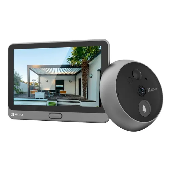 Mirilla Y Timbre Ezviz 2k Wifi Pantalla 3mp Movimiento Pir