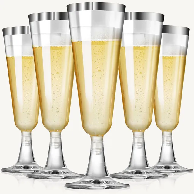 25pc Copa De Champán De Plástico Desechable Para Fiestas