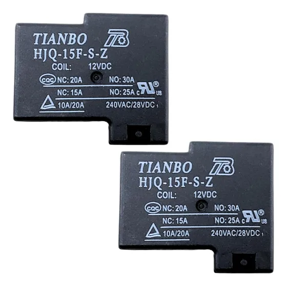 Kit 2x Und Rele T90 Tianbo 12v 30a 5 Terminais Hjq-15f-s-z