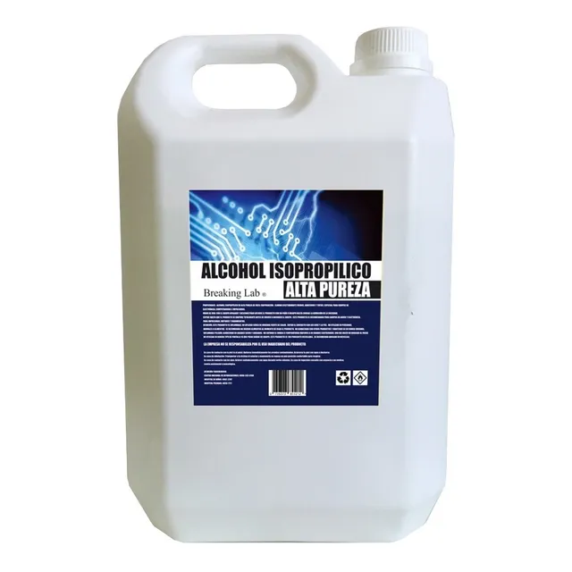 Breaking Lab Alcohol Isopropílico Bidón Blanco Virgen X 5 Litros 100%