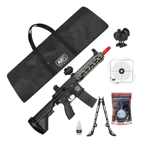 Airsoft Elétrica Rossi Neptune 9 Devgru 6mm + Red Dot 1x22