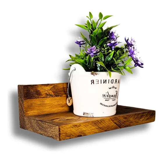 Estante Repisa 1 Piso Soporte Cuadrado Colgar Madera Pintado