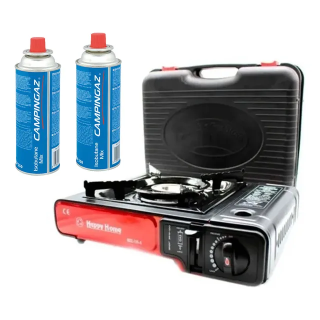 Anafe Portátil + 2 Cartuchos Gas Butano Explorer Pro Shop