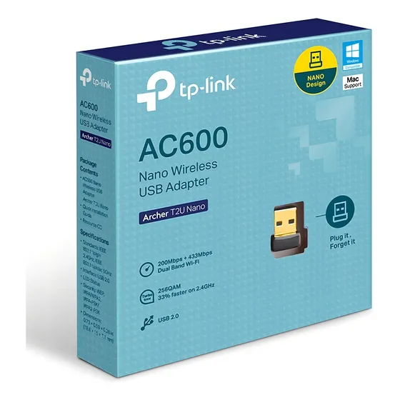 TP-Link Archer T2U NANO receptor wifi usb dual band