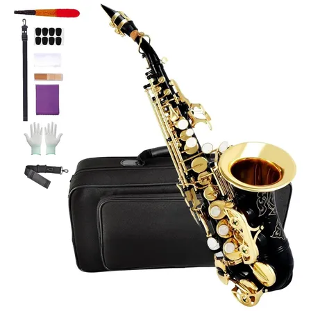 Sax Alto Vedo Latão Bb, Kit Completo Com Estojo E Limpeza Preto